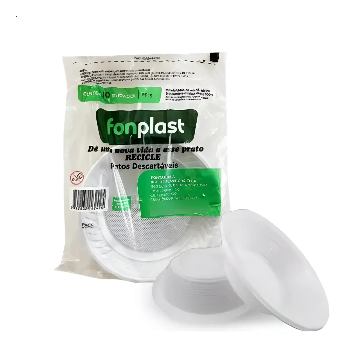 PRATO DESCARTAVEL FONPLAST 15CM PR15BR