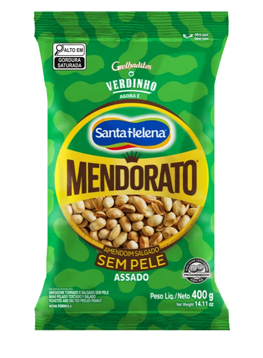 AMENDOIM STA HELENA S/PELE 400GR